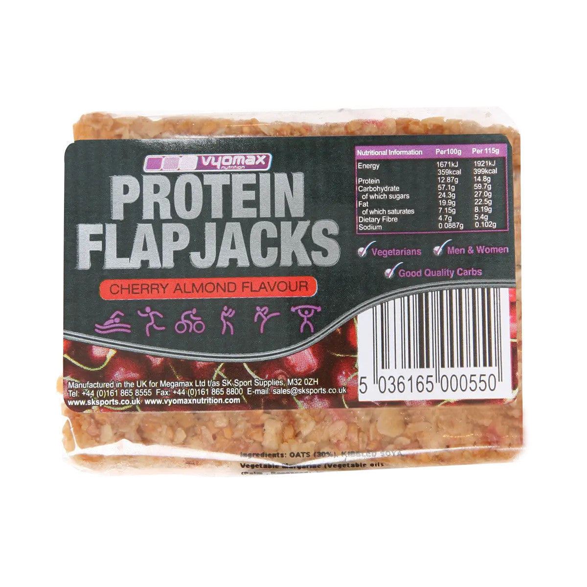 Vyomax Nutrition Protein Flapjacks 12x100g