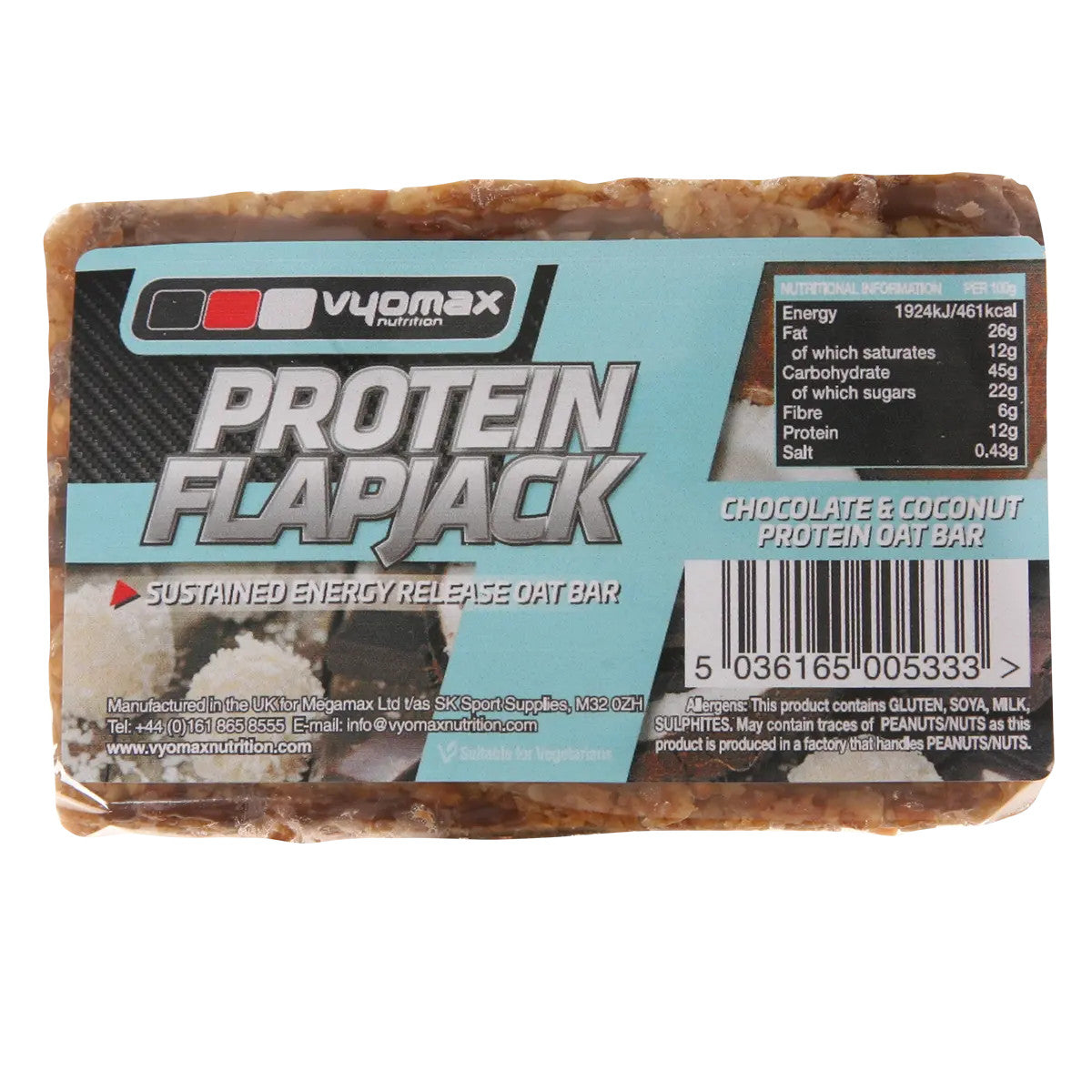 Vyomax Nutrition Protein Flapjacks 12x100g