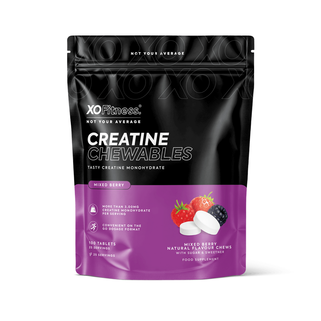 XO Fitness Creatine Chewable 100 Tabs