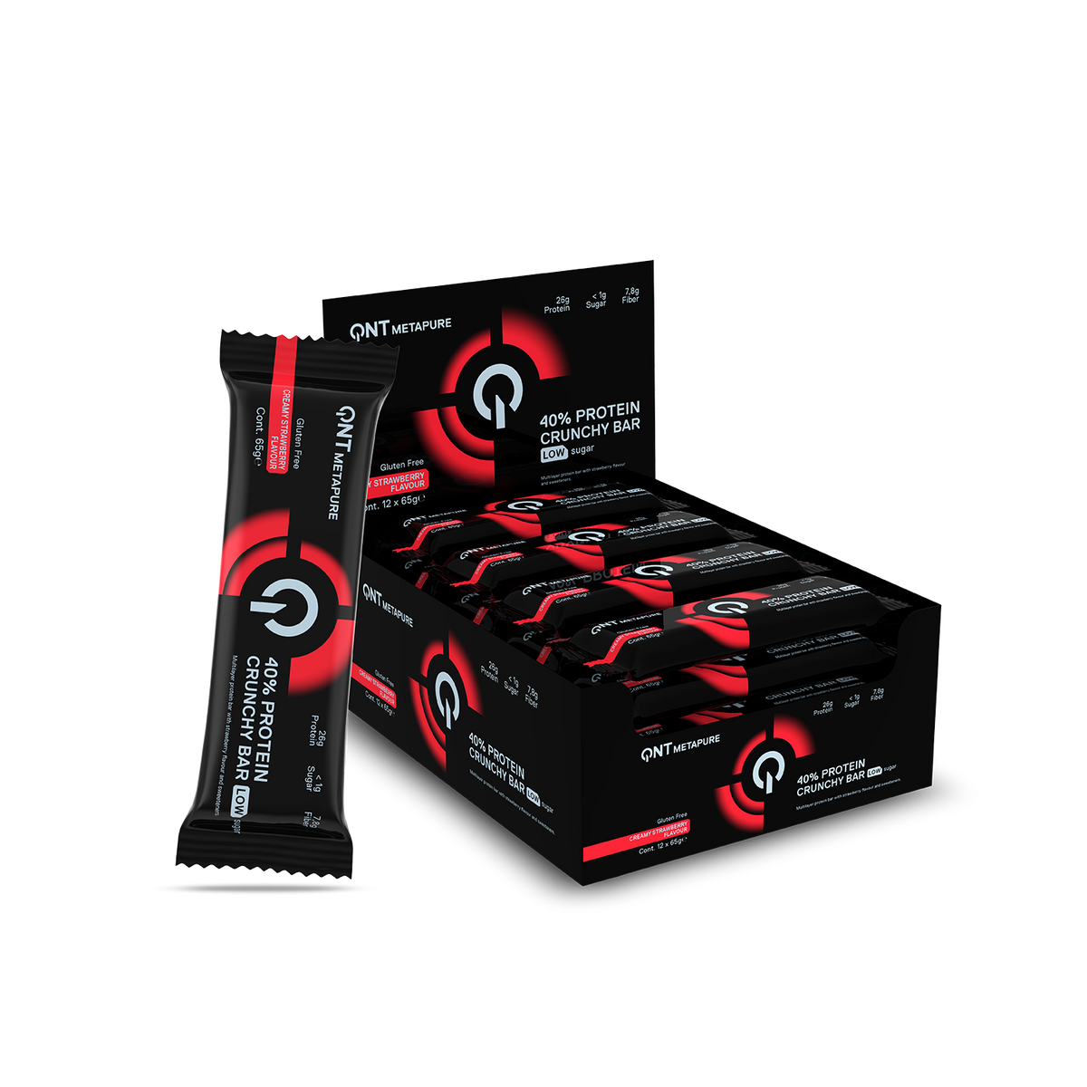 QNT 40% Protein Crunchy Bar 12x65g